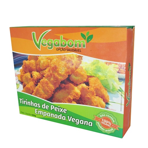 Tirinhas de Peixe Empanado Vegano Vegabom 400g