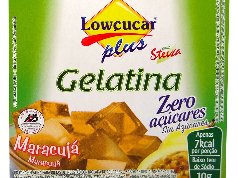 Gelatina Lowçucar Plus com Stevia Maracujá – 10g