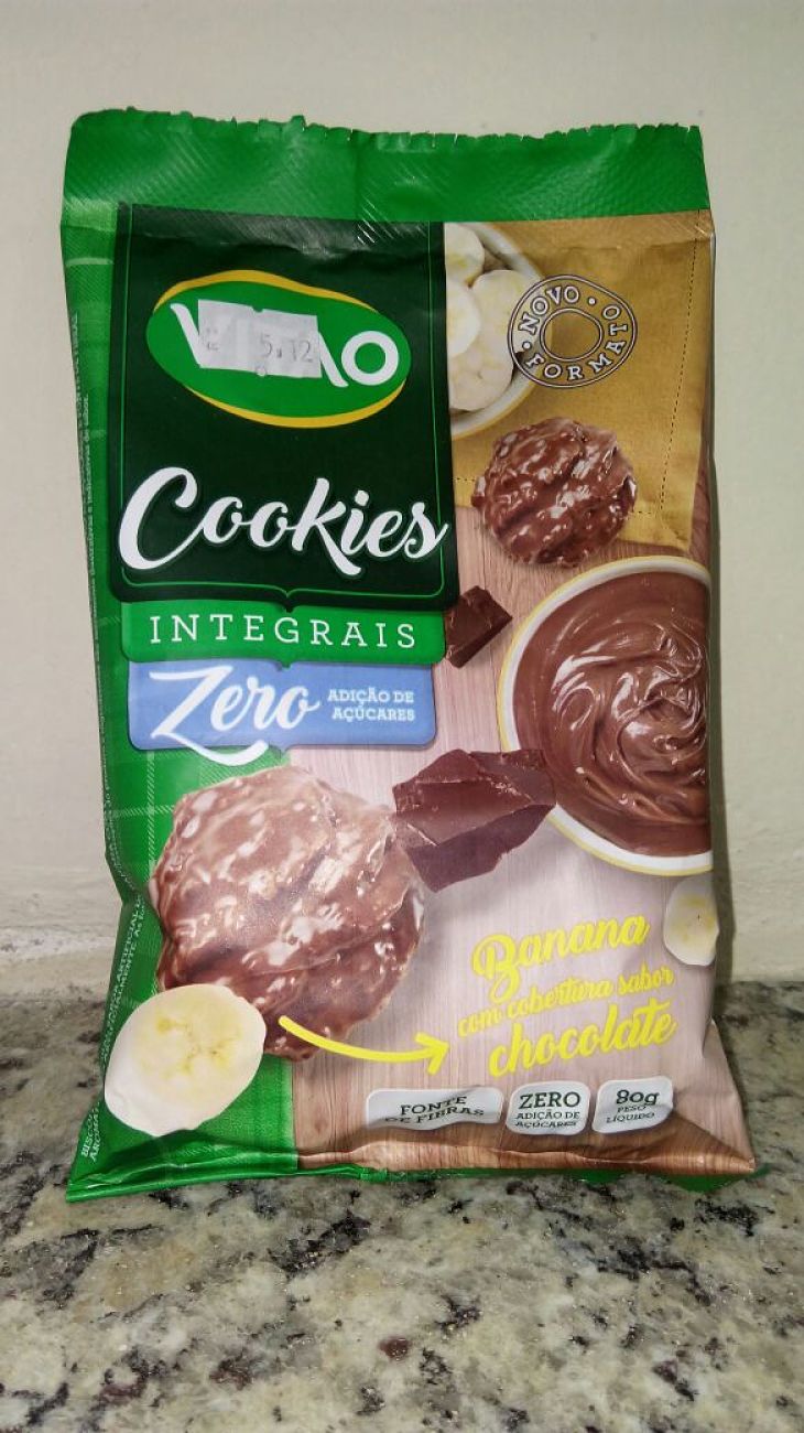 Cookie Zero Banana com Cobertura de Chocolate 80g