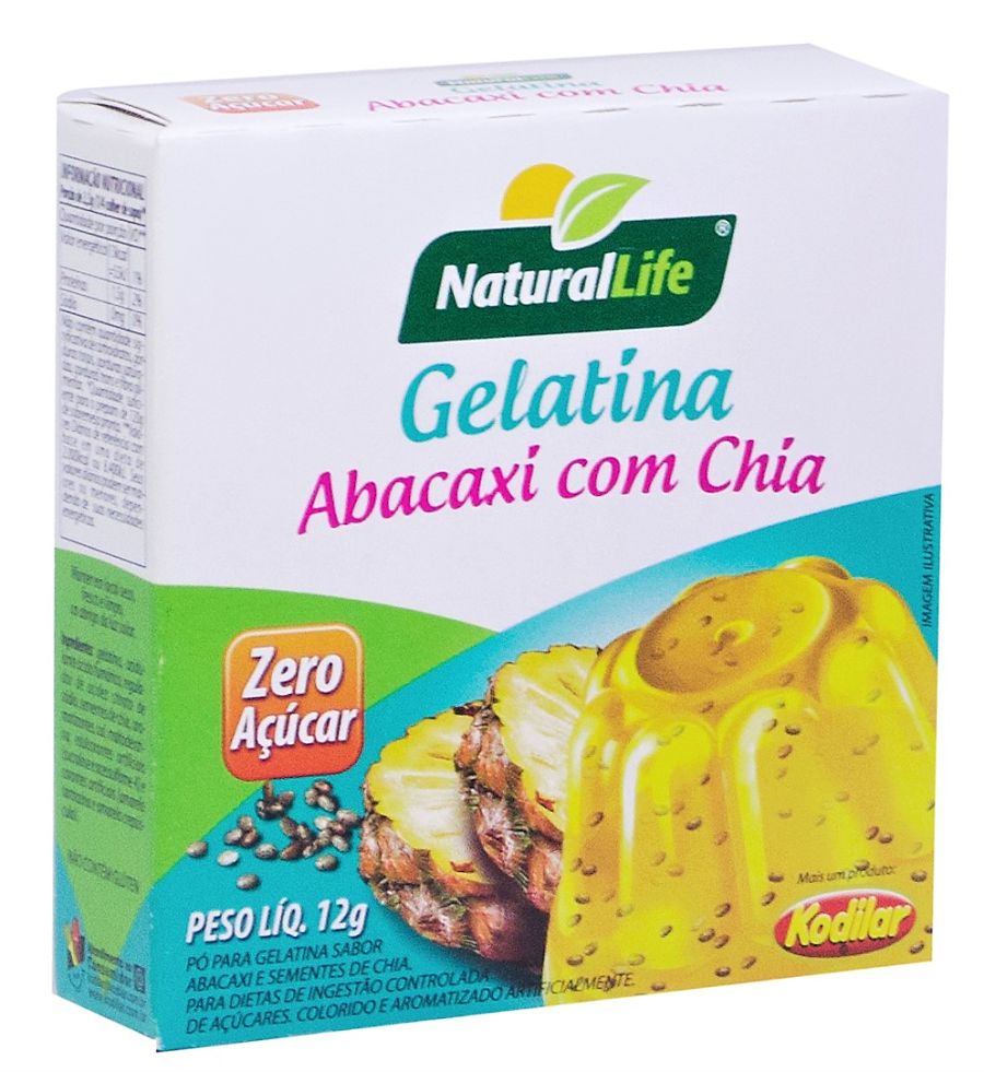 Gelatina Abacaxi com Chia 12g