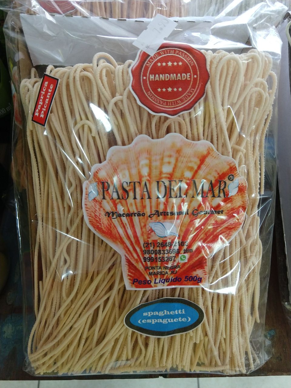 Espaguete Paprica Picante Pasta Del Mar 500g
