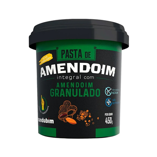 Pasta de Amendoim Granulada 450g Mandubim