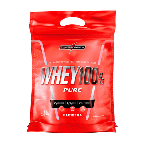 Whey 100% Pure – Pouch 907g – Baunilha – Integral Medica